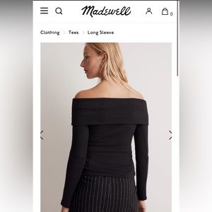 OFF-SHOULDER LONG-SLEEVE MADEWELL TOP
